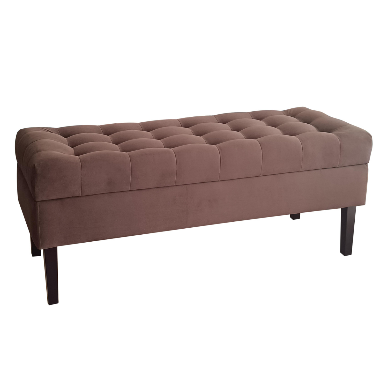 BANQUETA TAPICERIA MODERNA PORTOFINO 2 CUERPOS FELPA BAUL