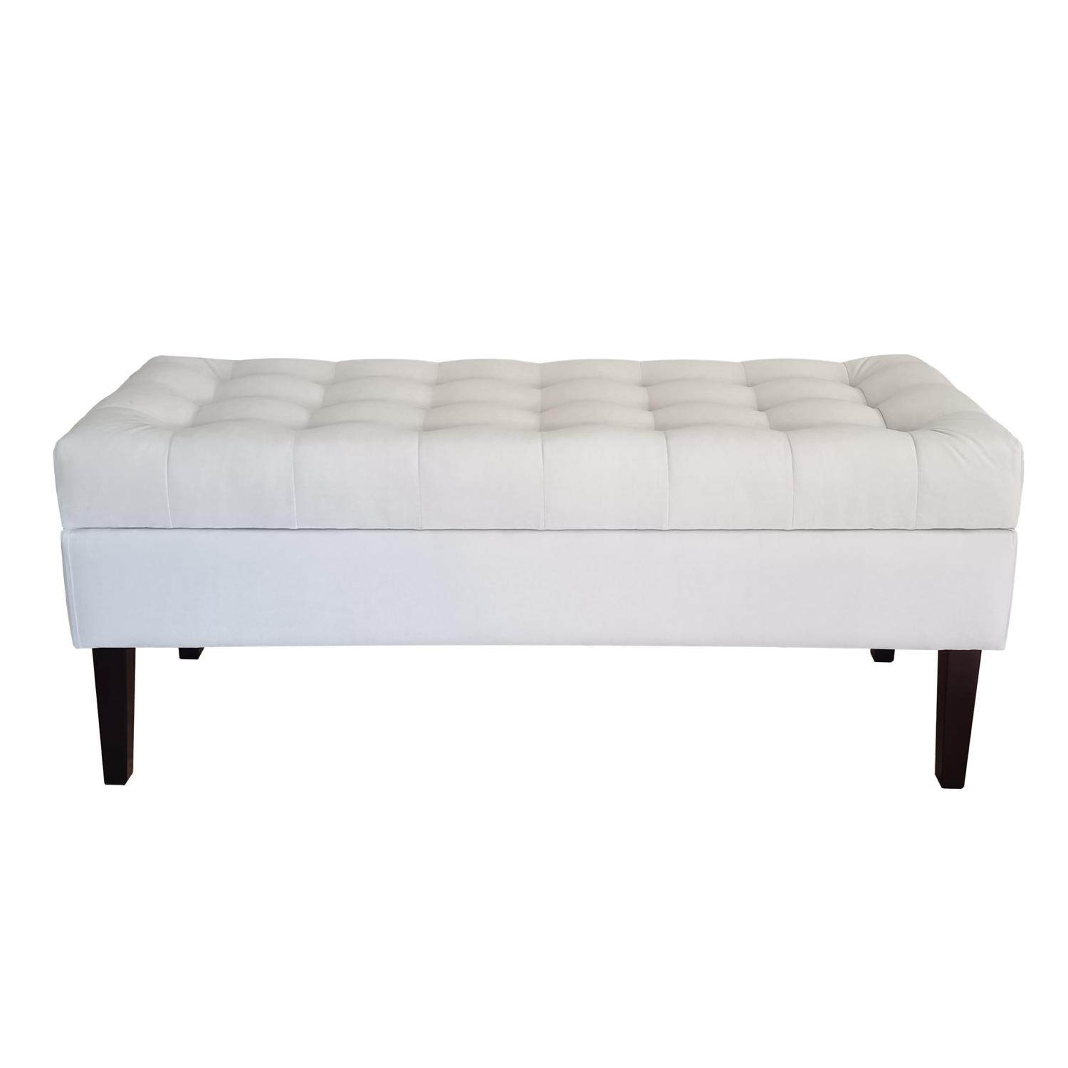 BANQUETA TAPICERIA MODERNA PORTOFINO 2 CUERPOS FELPA BAÚL - 1