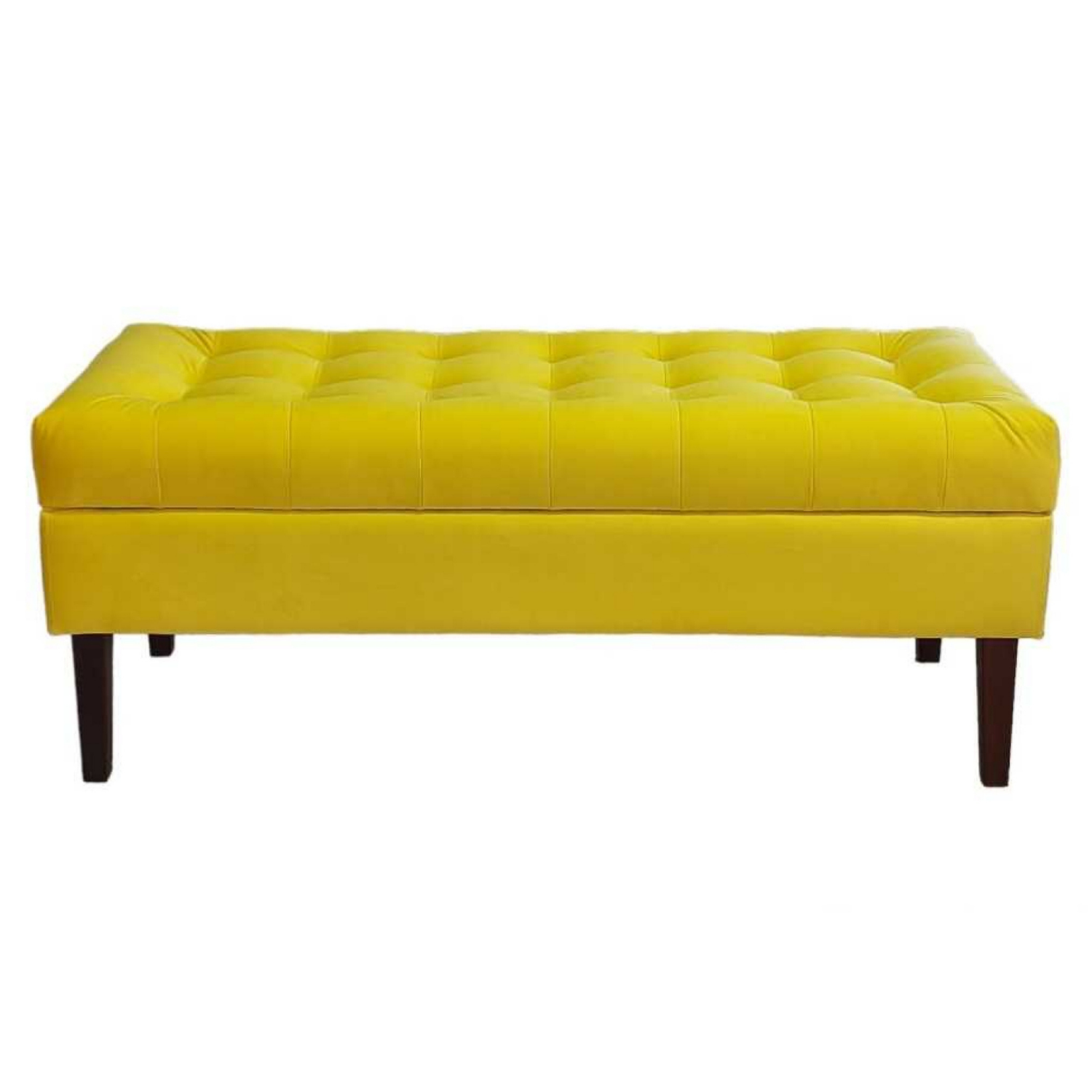 BANQUETA TAPICERIA MODERNA PORTOFINO 2 CUERPOS FELPA BAÚL - 1