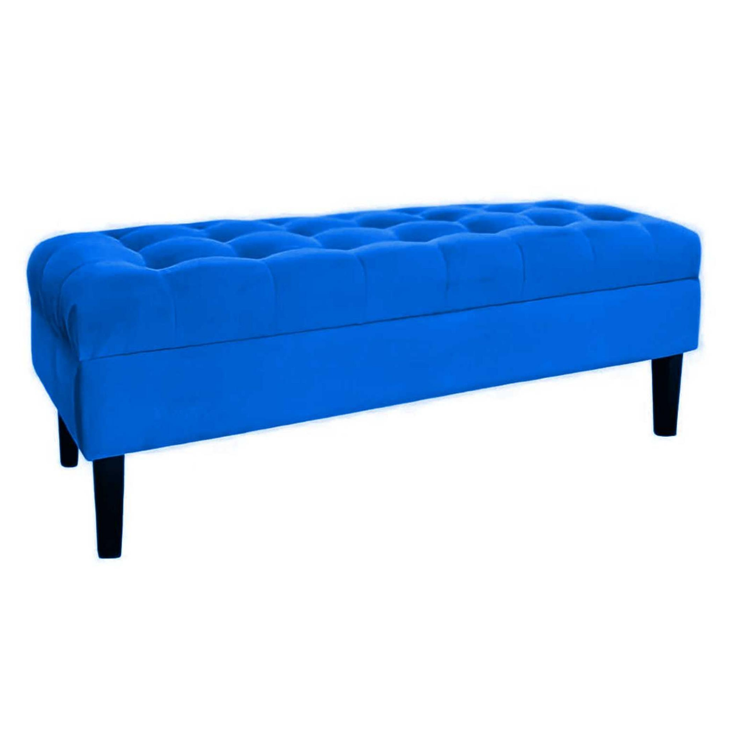 BANQUETA TAPICERIA MODERNA PORTOFINO 2 CUERPOS FELPA BAUL