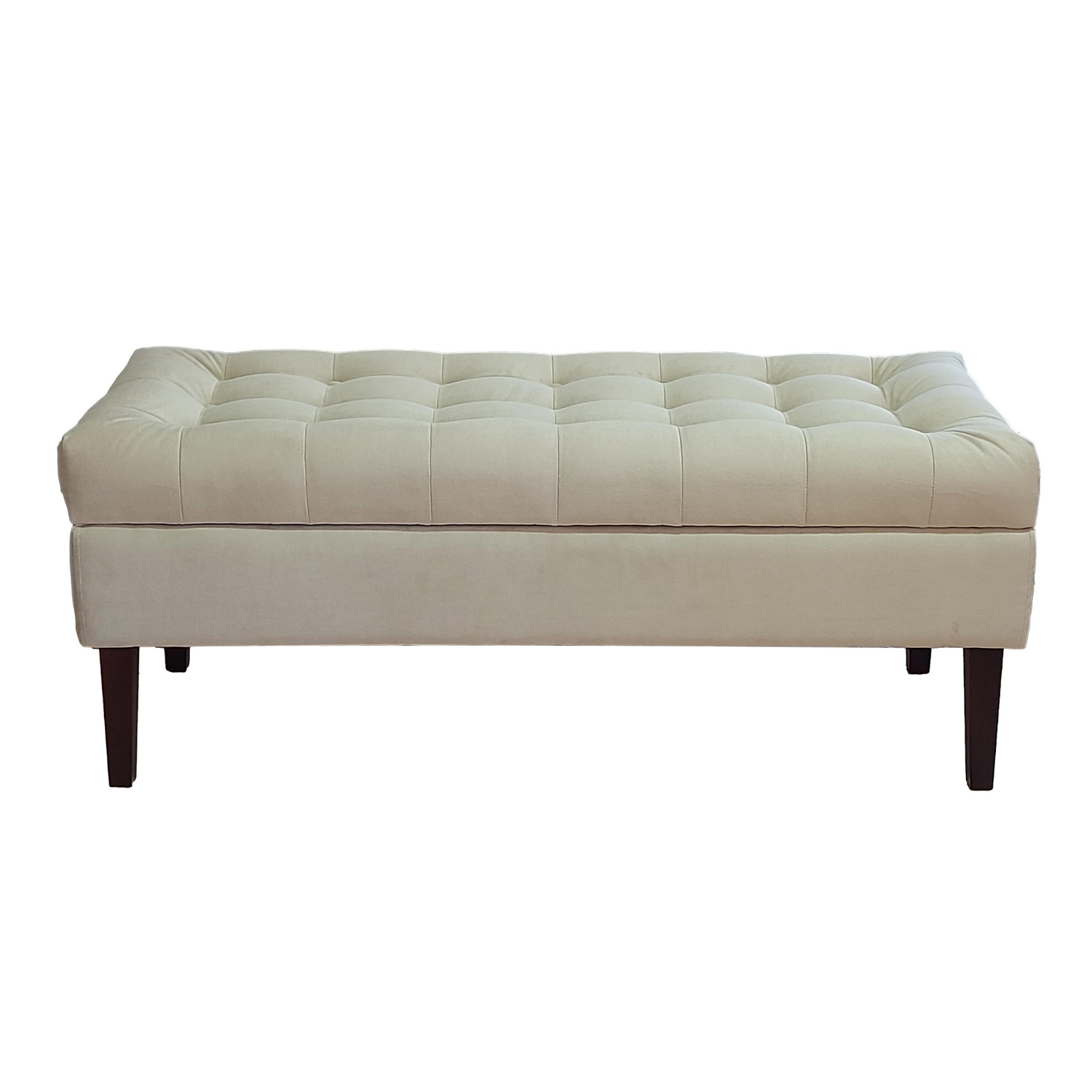 BANQUETA TAPICERIA MODERNA PORTOFINO 2 CUERPOS FELPA BAÚL - 1