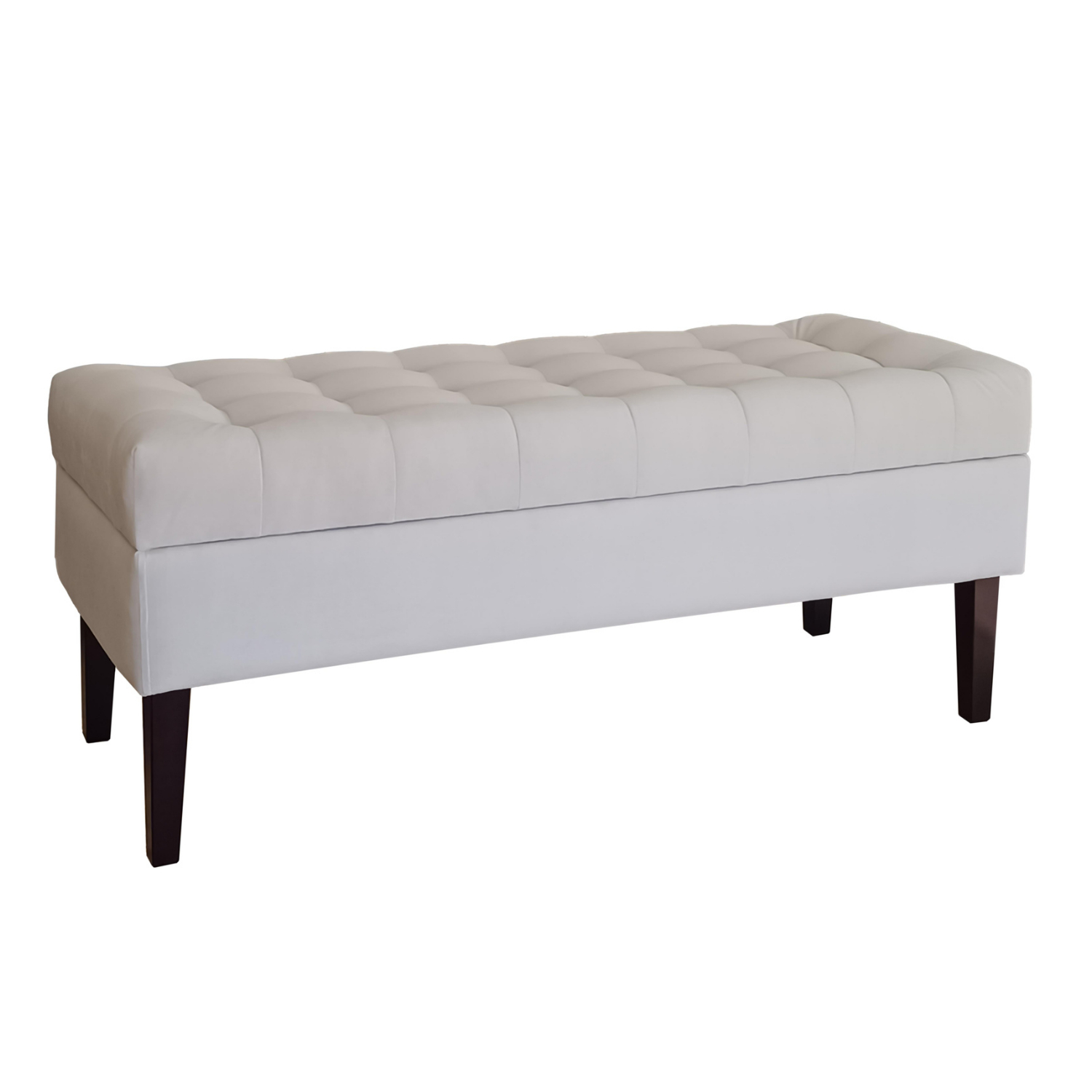BANQUETA TAPICERIA MODERNA PORTOFINO 2 CUERPOS FELPA BAÚL - 2