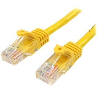 CABLE DE RED STARTECH.COM DE 0,5M AMARILLO CAT5E ETHERNET SIN ENGANCHE AMARILLO