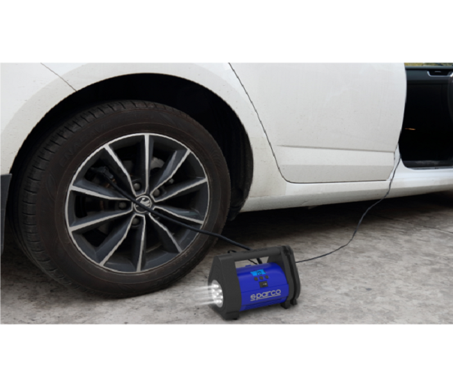COMPRESOR DE AIRE SPARCO PARA NEUMATICOS AUTO 12V SPT-160 - 3