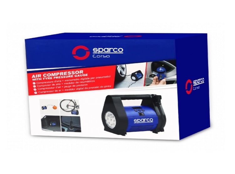 COMPRESOR DE AIRE SPARCO PARA NEUMATICOS AUTO 12V SPT-160 - 4