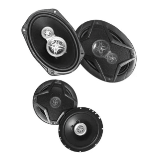 COMBO SET AUDIO DE 4 PARLANTES AUTOMOVIL BXS-1669C | NEGRO - 1