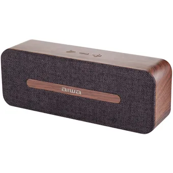 PARLANTE AIWA PORTATIL BLUETOOTH DE MADERA AWP70BT MARRON - 1