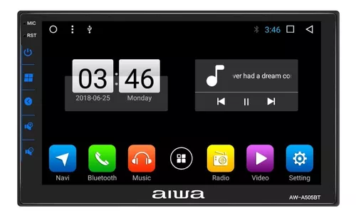 RADIO AUTO 2 DIN ANDROID TOUCH HD DE 7'' AIWA AW-A505BT - 1