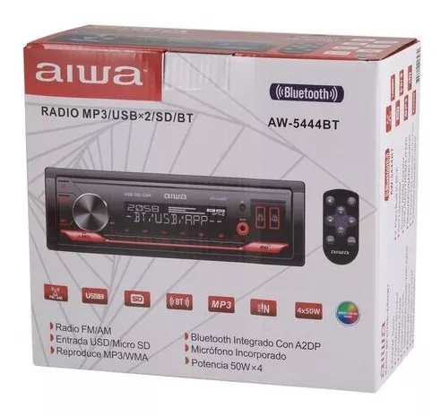 RADIO DE AUTO AIWA AW-5444BT CON USB, BLUETOOTH Y LECTOR DE TARJETA SD - 3