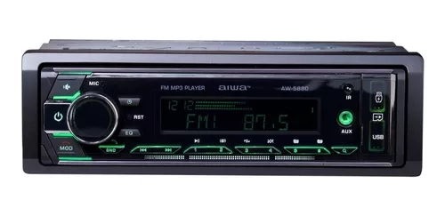 RADIO AUTO AIWA 1 DIN BLUETOOTH USB X2 RADIO FM AW-5880T - 1