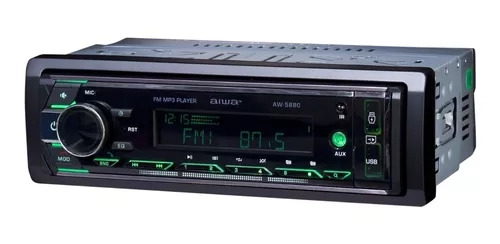 RADIO AUTO AIWA 1 DIN BLUETOOTH USB X2 RADIO FM AW-5880T - 2