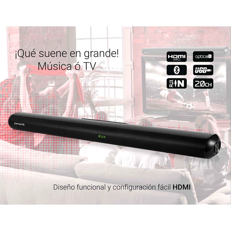 SOUNDBAR PARLANTE TIPO BARRA AIWA AWSBH20 - 4