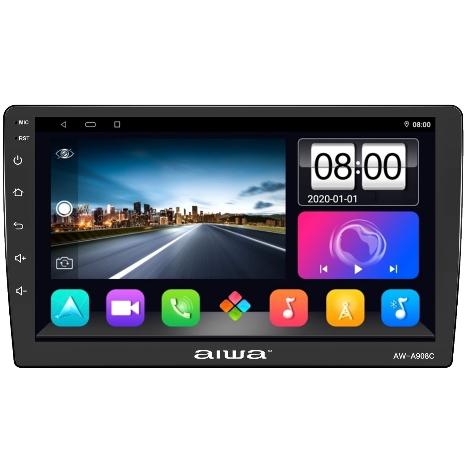 RADIO AUTO ANDROID 2 DIN HD 9'' AIWA 4GB RAM WIFI AW-A908C - 1