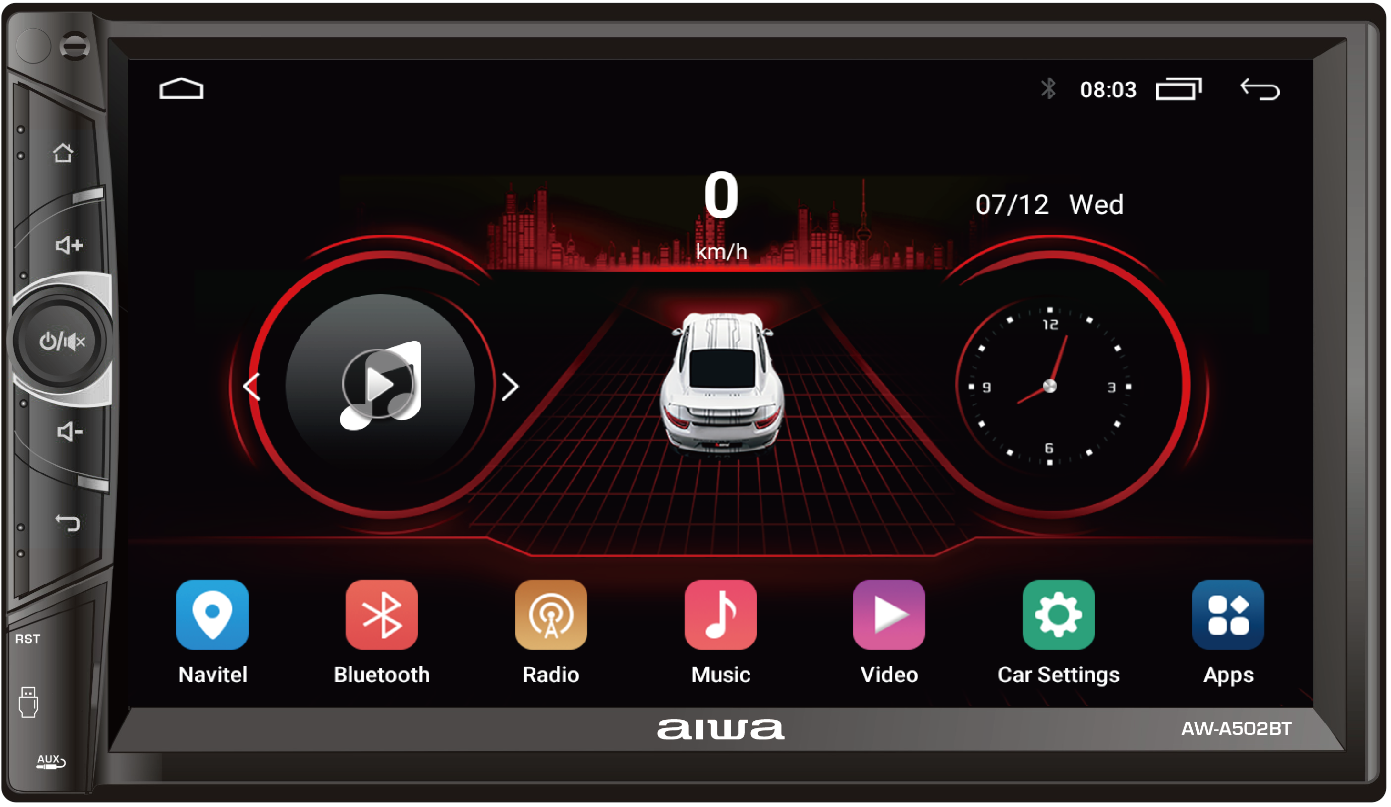 RADIO AUTO AIWA AW-A502BT 2 DIN ANDROID TOUCH HD DE 7'' - 1