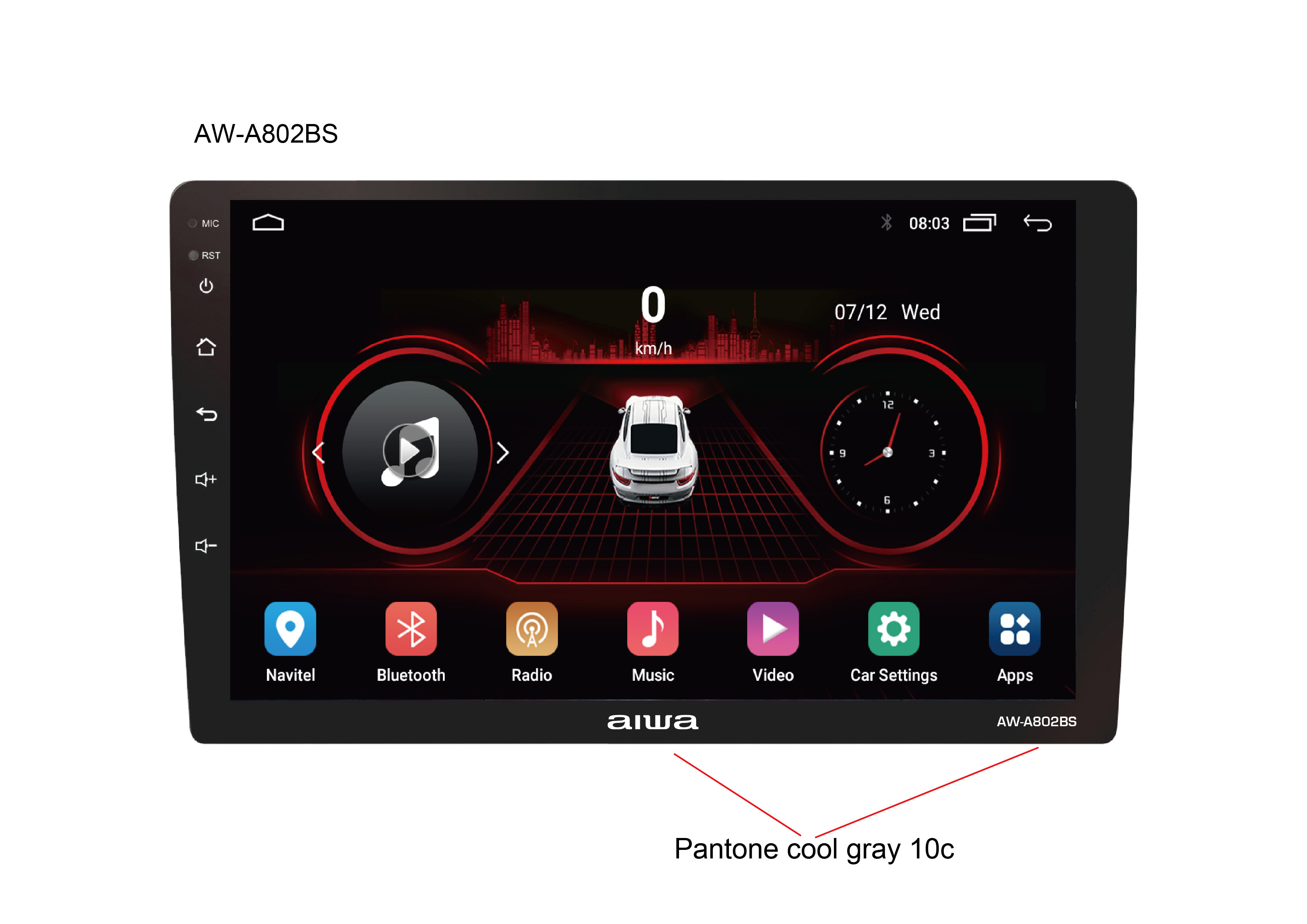 RADIO AUTO AIWA AW-A802BS 2 DIN ANDROID TOUCH HD DE 9'' - 1
