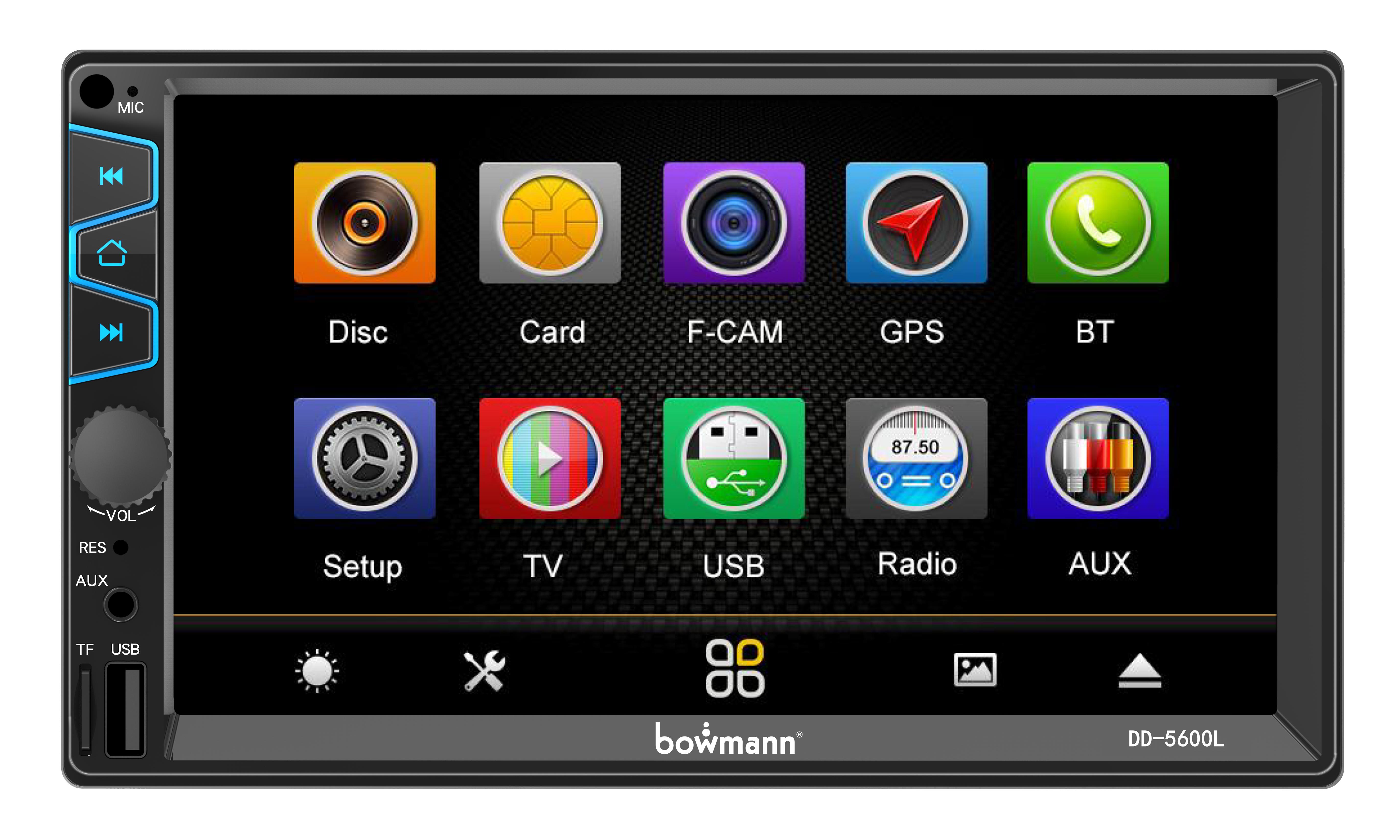 RADIO AUTO 2 DIN BOWMANN MIRRORLINK BLUETOOTH DD-5600L - 1