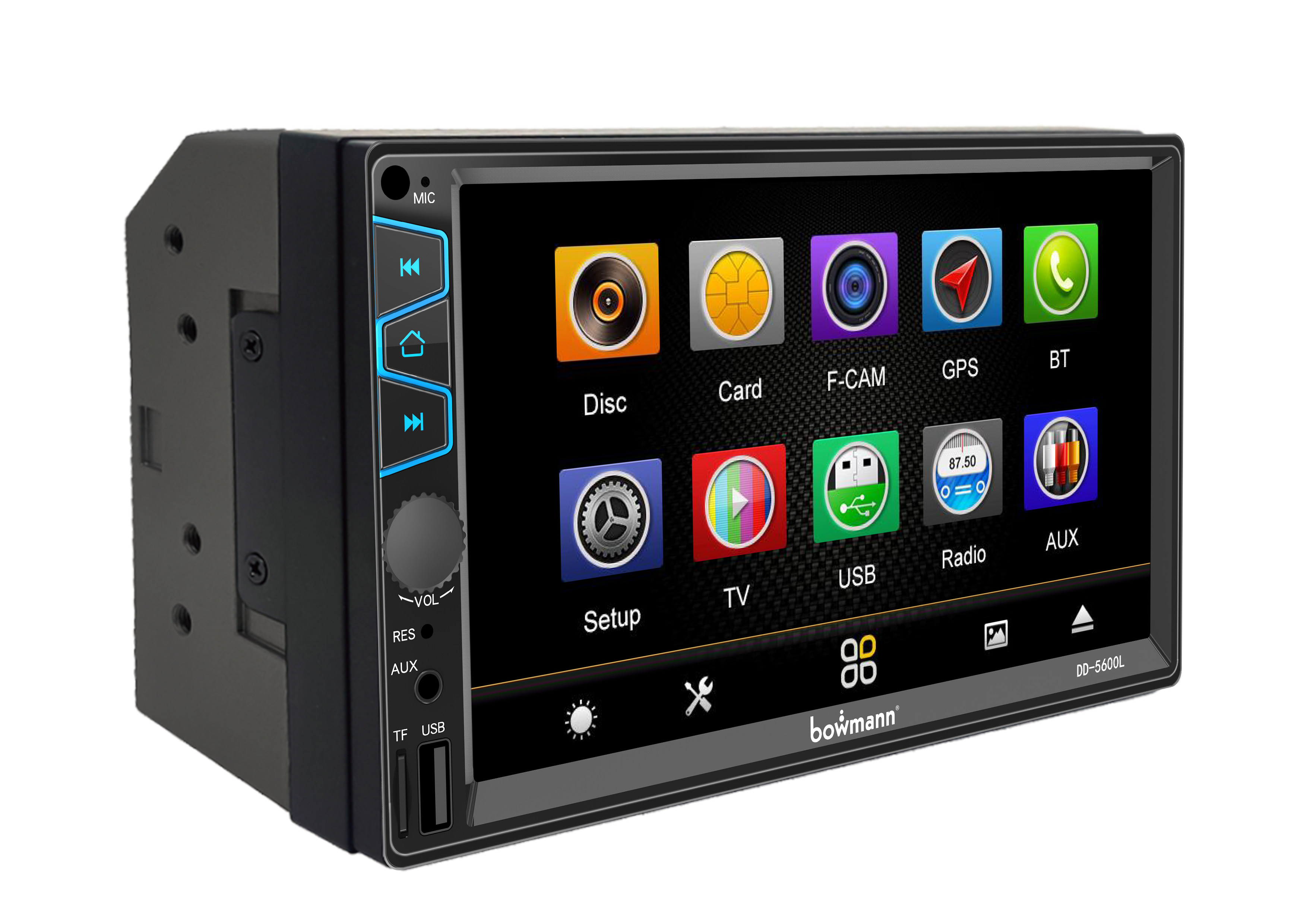 RADIO AUTO 2 DIN BOWMANN MIRRORLINK BLUETOOTH DD-5600L - 2