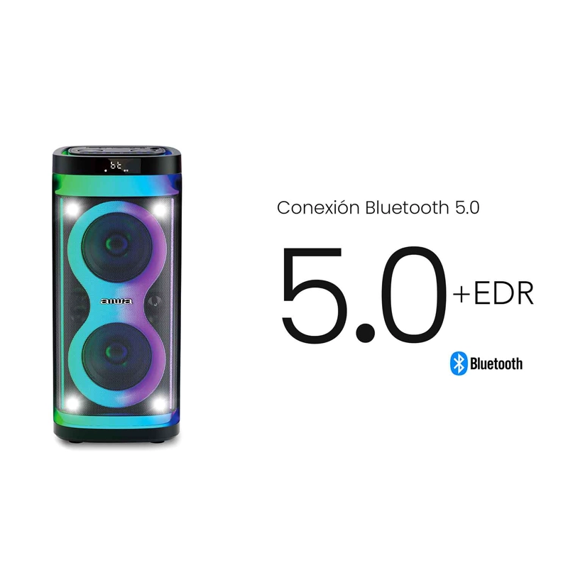 PARLANTE BLUETOOTH AIWA AWPOH4D PORTATIL KARAOKE TWS LED AW-POH4D - 8