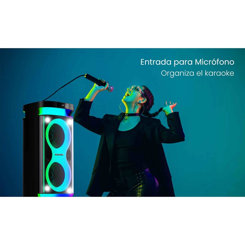 PARLANTE BLUETOOTH AIWA AWPOH4D PORTATIL KARAOKE TWS LED AW-POH4D - 11