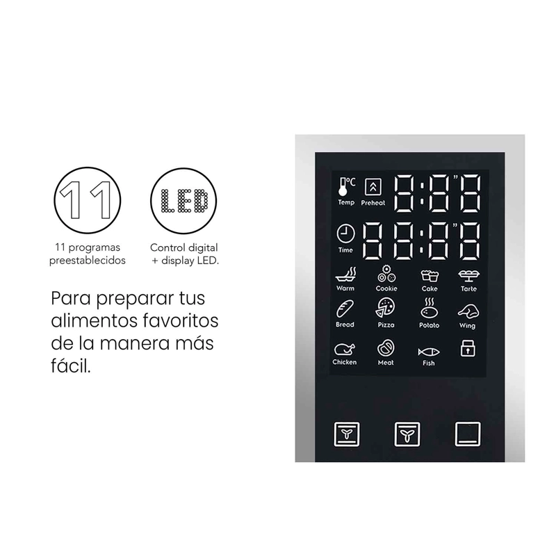 HORNO ELÉCTRICO AIWA EMPOTRABLE 32L ANTIADHERENTE MODO ASADOR AW-OK32 - 6