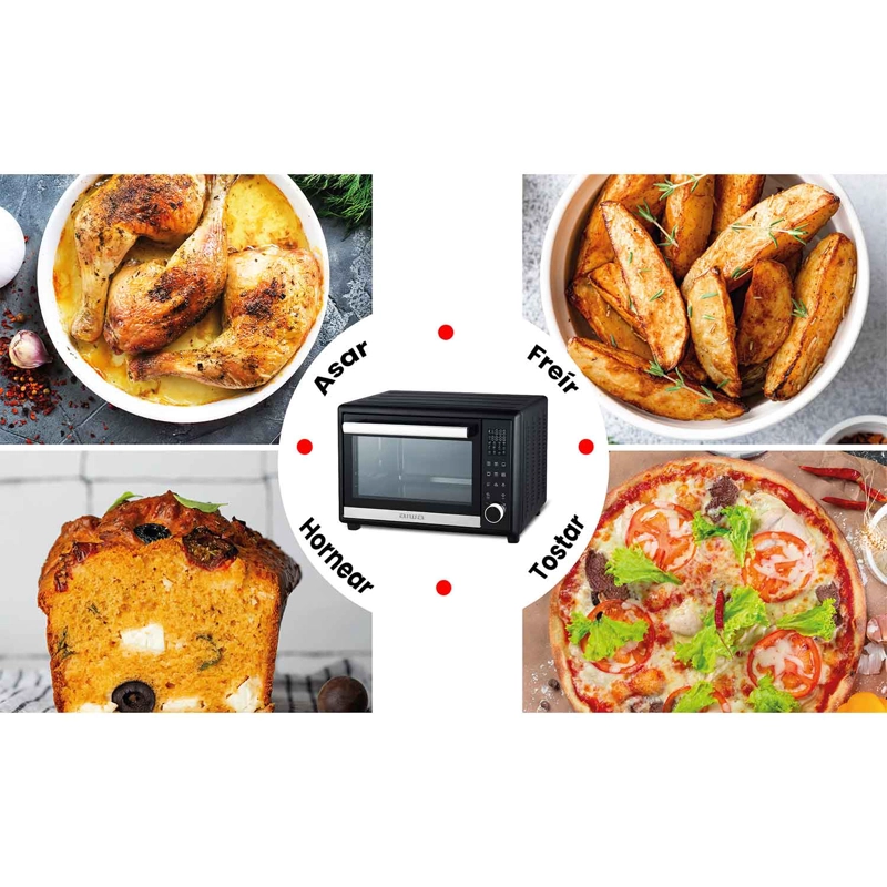 HORNO ELÉCTRICO AIWA EMPOTRABLE 32L ANTIADHERENTE MODO ASADOR AW-OK32 - 7