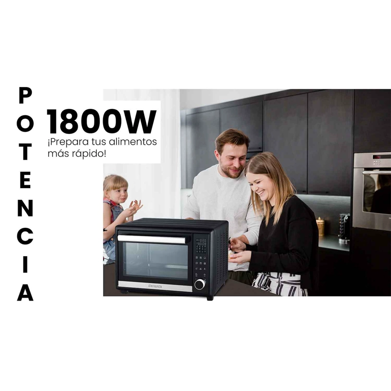 HORNO ELÉCTRICO AIWA EMPOTRABLE 32L ANTIADHERENTE MODO ASADOR AW-OK32 - 8