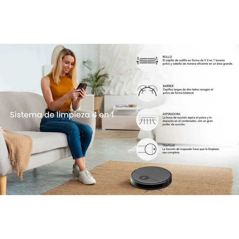 ASPIRADORA Y TRAPEADORA ROBOT AIWA LIMPIA PISO AW-AMI5 - 6
