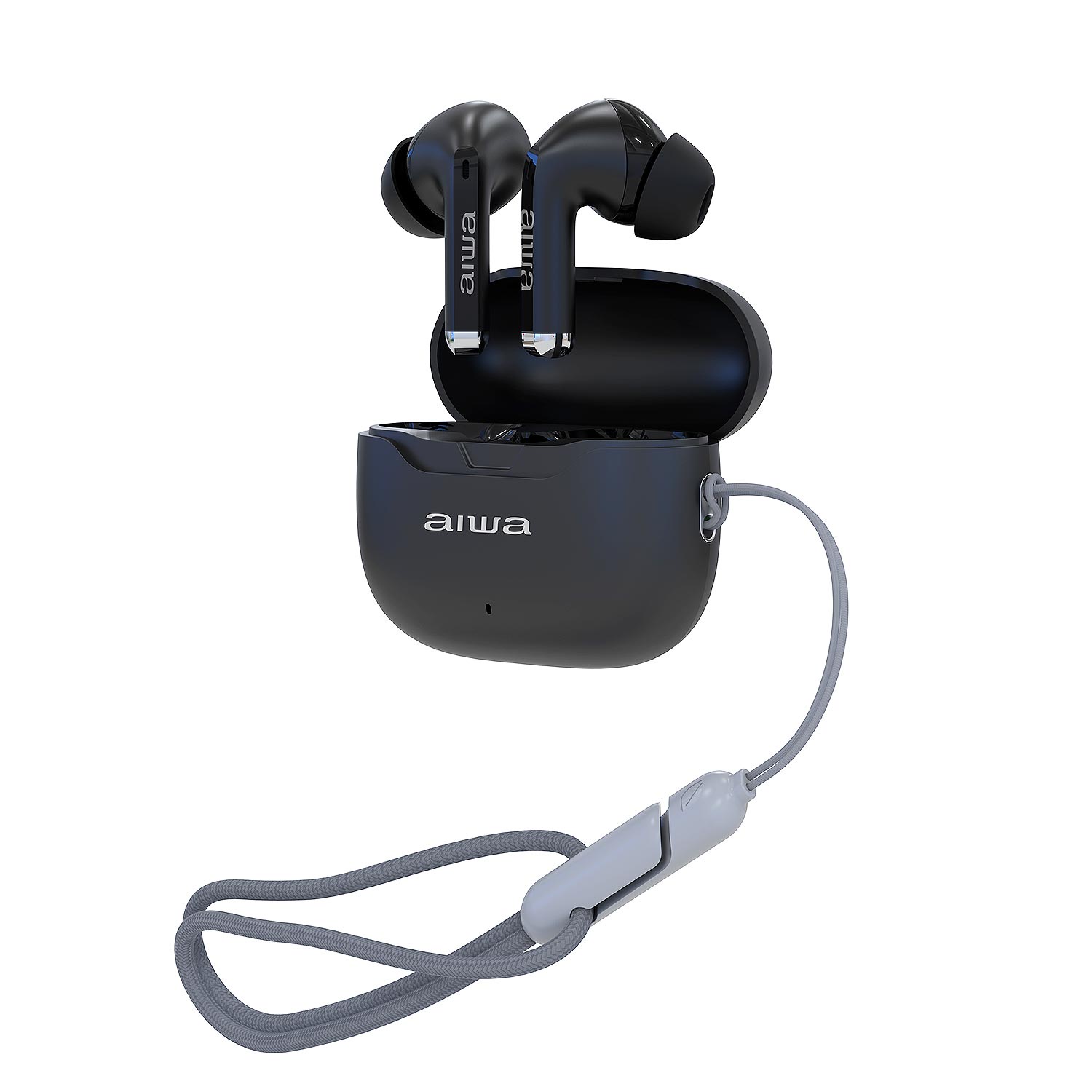 AUDÍFONO AIWA TACTIL CON CANCELACIÓN DE RUIDO AW-TWSG50ANC NEGRO - 1