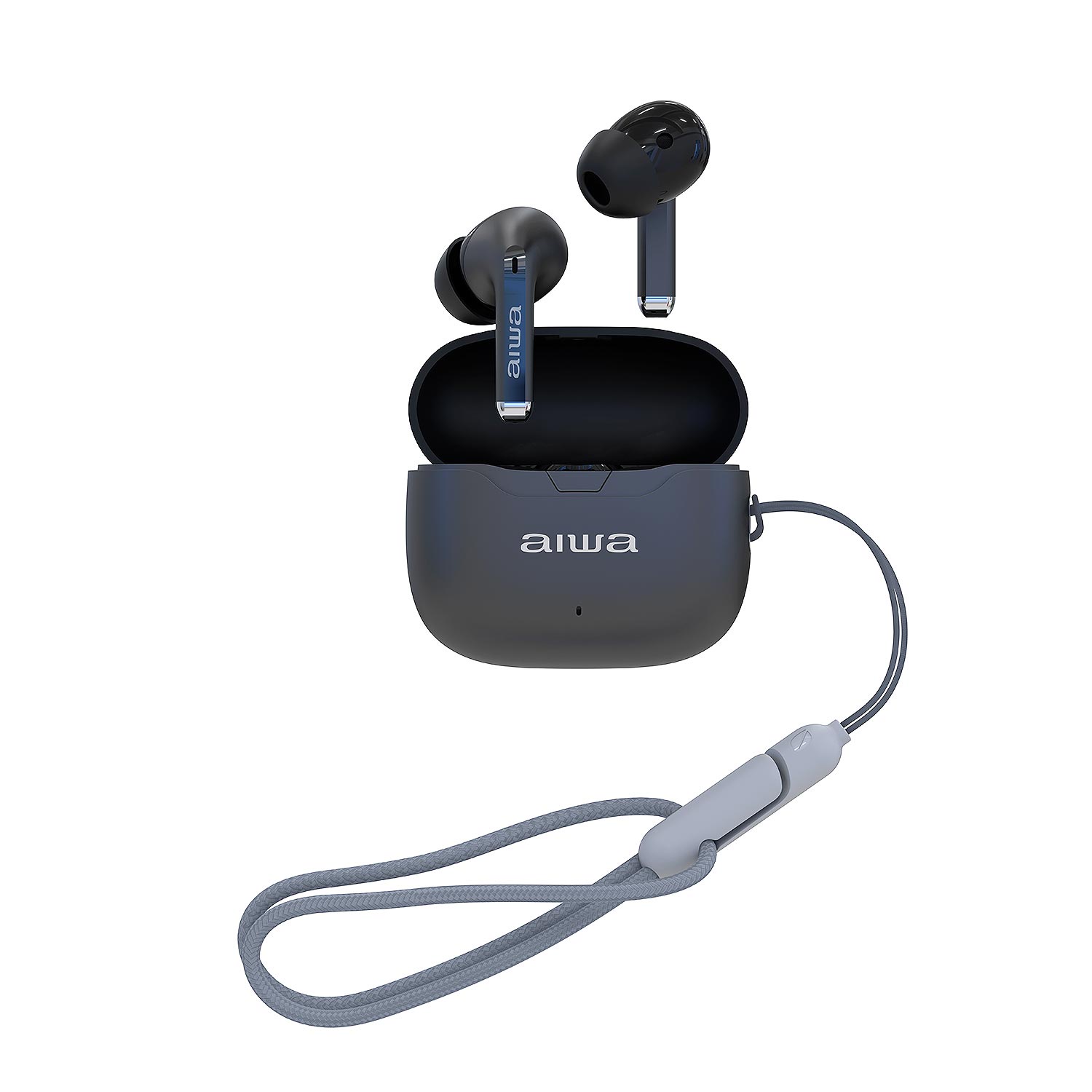 AUDÍFONO AIWA TACTIL CON CANCELACIÓN DE RUIDO AW-TWSG50ANC NEGRO - 2