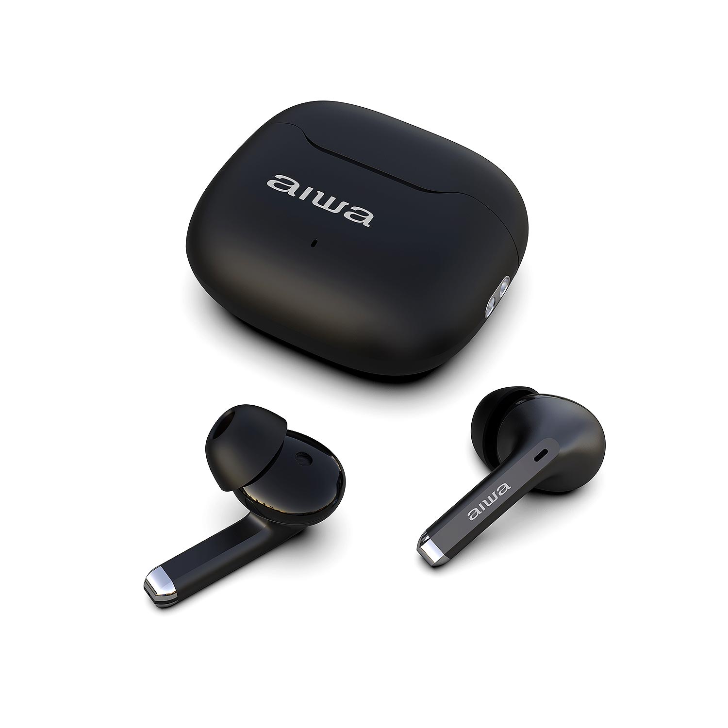 AUDÍFONO AIWA TACTIL CON CANCELACIÓN DE RUIDO AW-TWSG50ANC NEGRO - 4