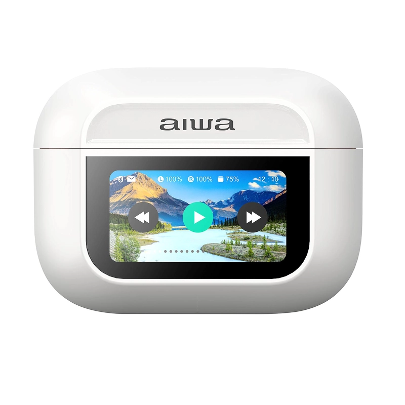 AUDÍFONOS AIWA IN EAR PANTALLA TÁCTIL BLUETOOTH AW-TWSGPRO BLANCO - 5