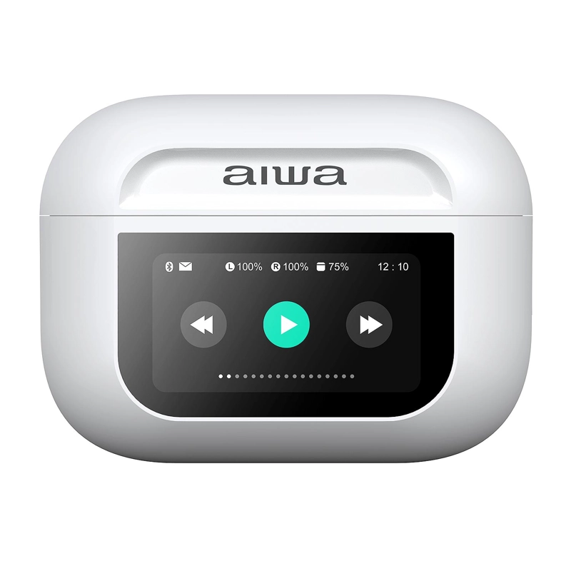 AUDÍFONOS AIWA IN EAR PANTALLA TÁCTIL BLUETOOTH AW-TWSGPRO BLANCO - 6