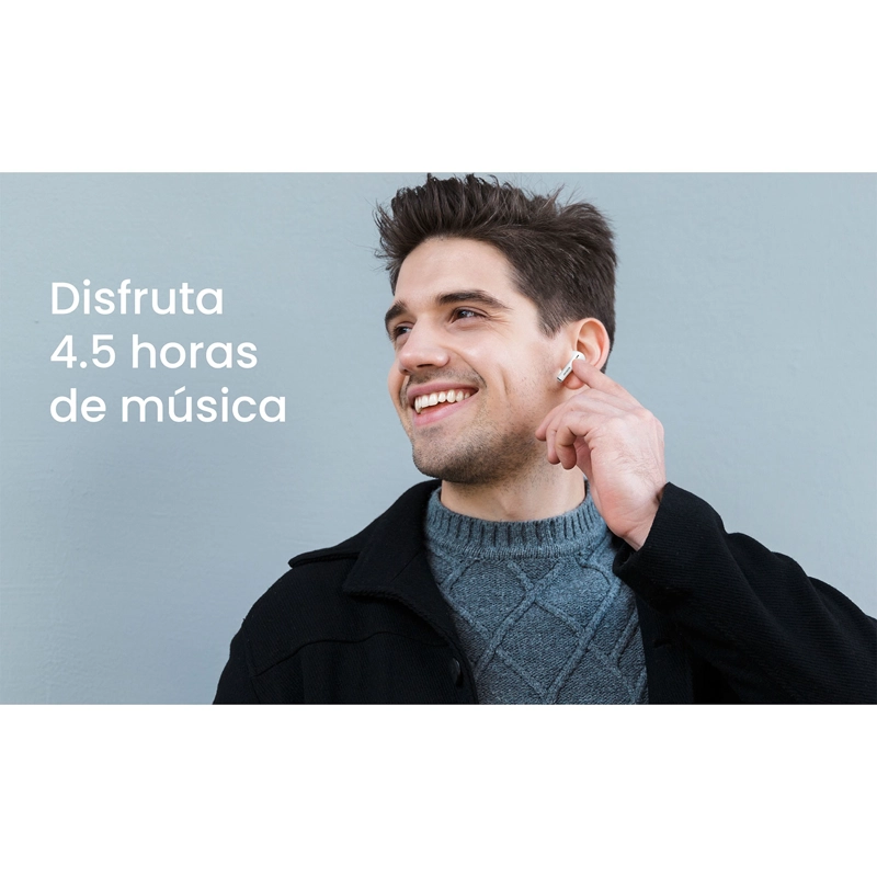 AUDÍFONOS AIWA IN EAR PANTALLA TÁCTIL BLUETOOTH AW-TWSGPRO BLANCO - 10