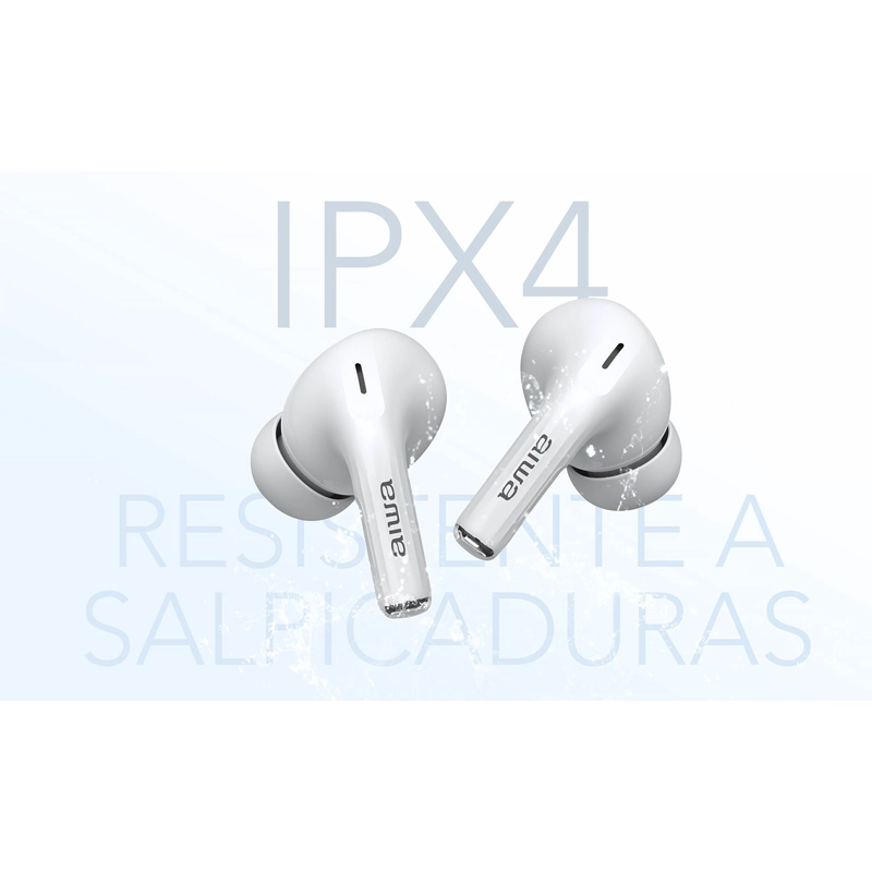 AUDÍFONOS AIWA IN EAR PANTALLA TÁCTIL BLUETOOTH AW-TWSGPRO BLANCO - 12