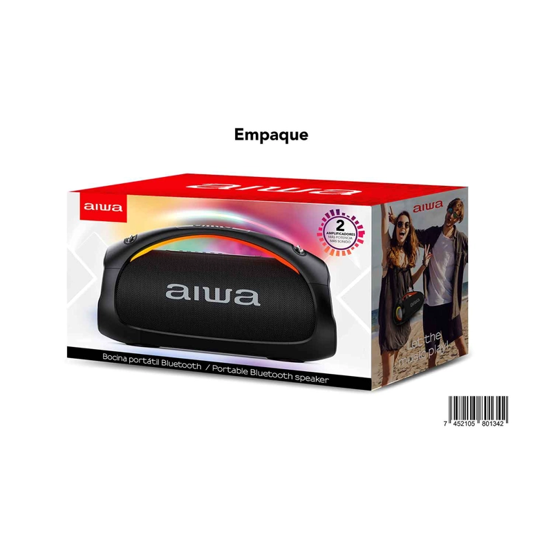 PARLANTE PORTATIL BLUETOOTH AIWA IPX6 CON TWS 110W AW-S544BT - 13