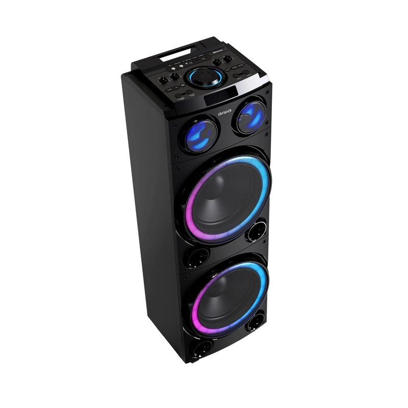 PARLANTE KARAOKE BLUETOOTH RADIO FM AIWA 50W X2 AW-POC14 - 2