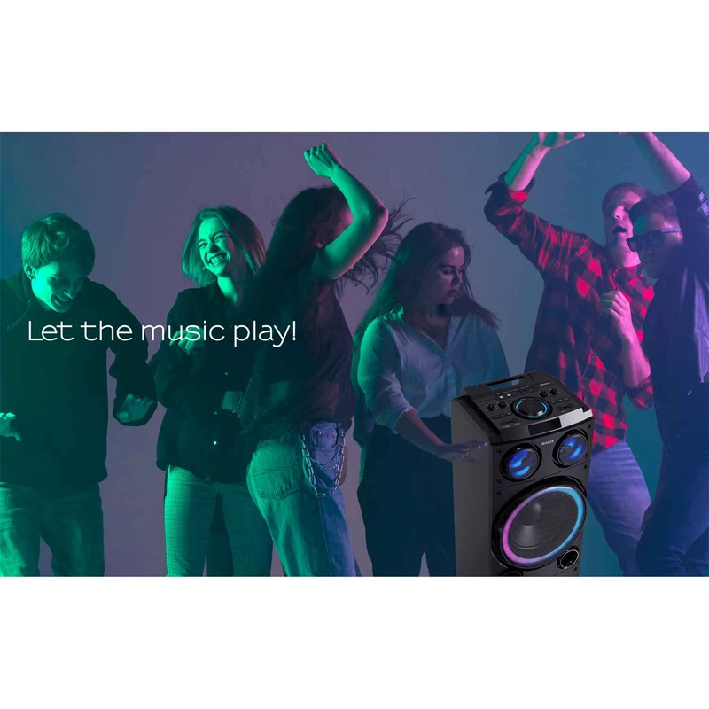 PARLANTE KARAOKE BLUETOOTH RADIO FM AIWA 50W X2 AW-POC14 - 4