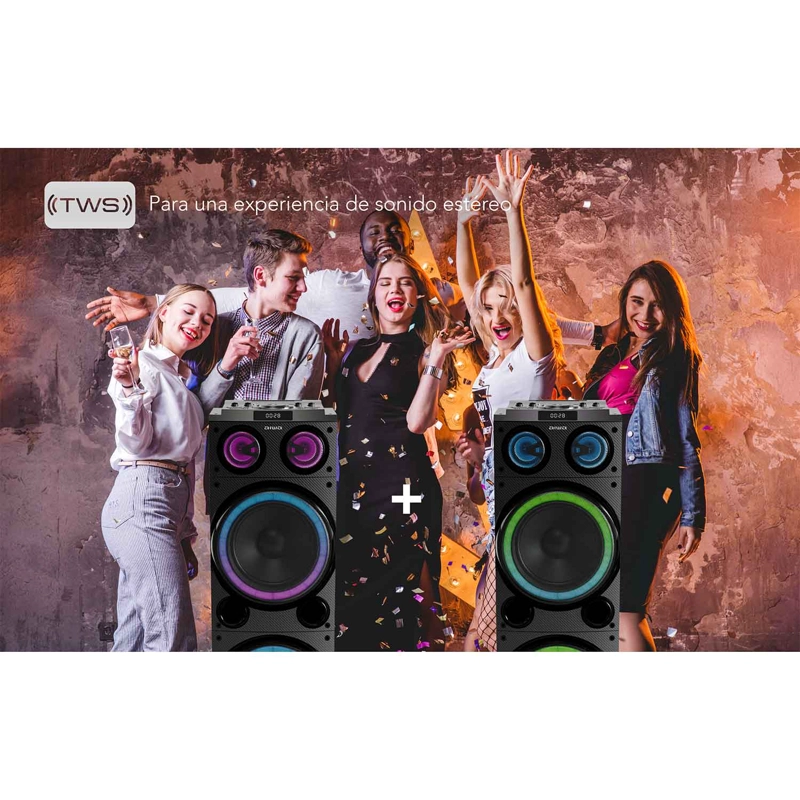 PARLANTE KARAOKE BLUETOOTH RADIO FM AIWA 50W X2 AW-POC14 - 8
