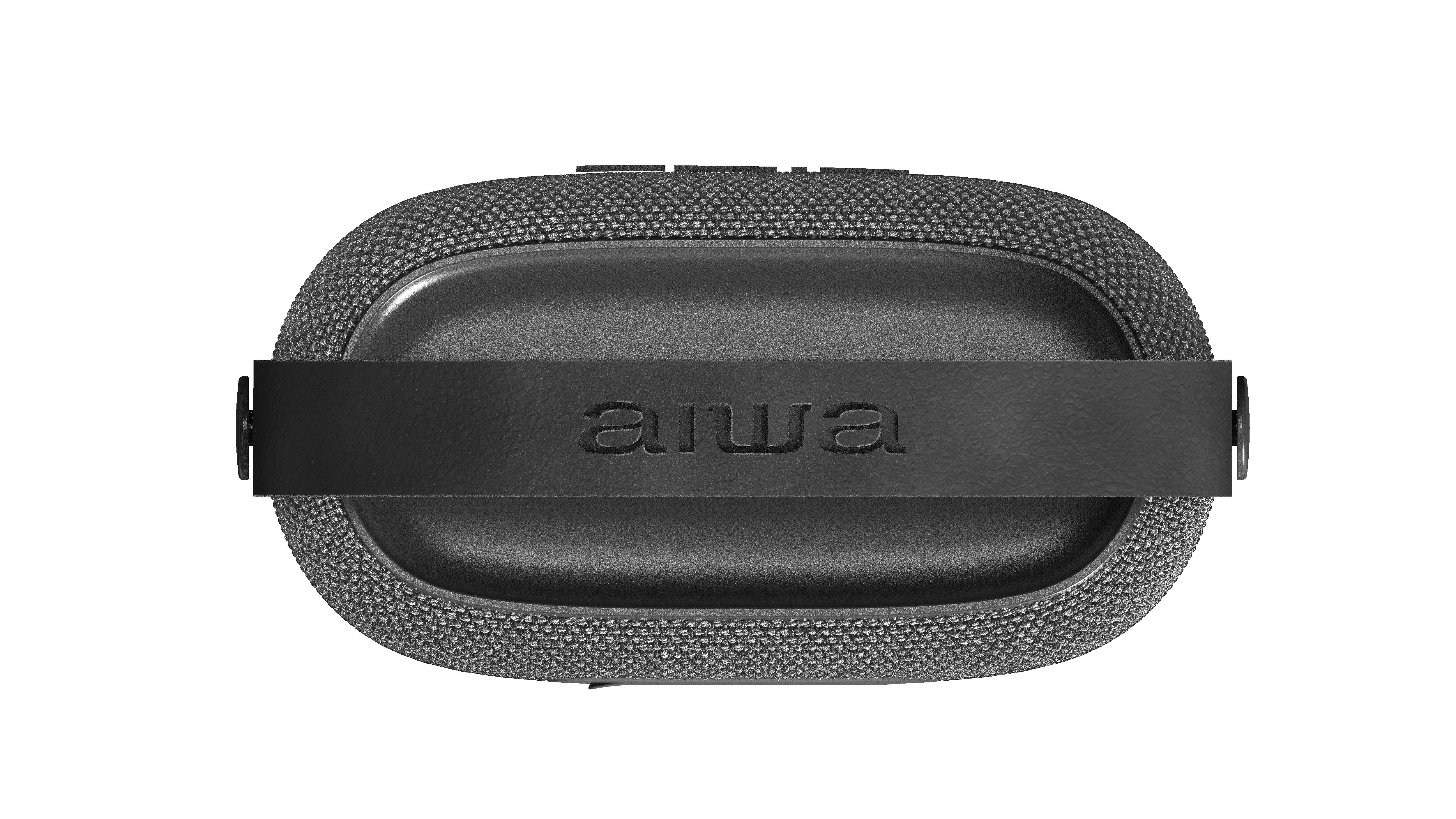 PARLANTE BLUETOOTH PORTÁTIL AIWA 7W CON LUZ AWS-S70BT GRIS - 4