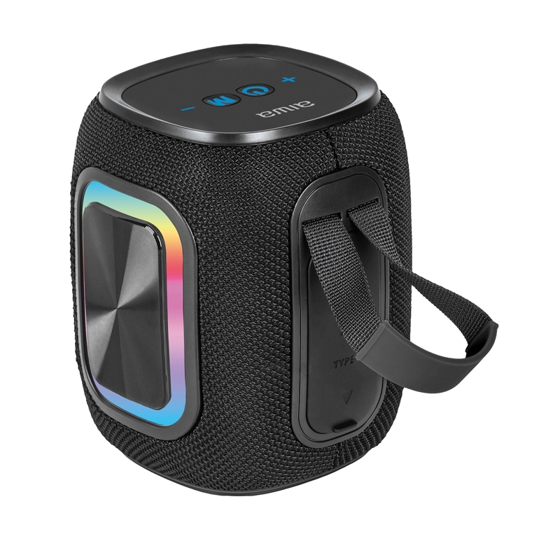 PARLANTE BLUETOOTH AIWA 12W RADIO FM LUZ RGB AW-KB61 NEGRO - 3