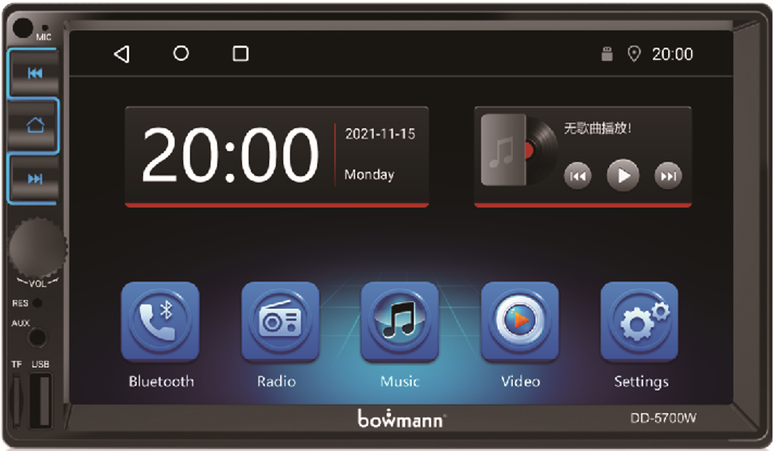 RADIO AUTO BOWMANN 2 DIN 7'' HD CARPLAY INALAMBRICO DD-5700W - 1