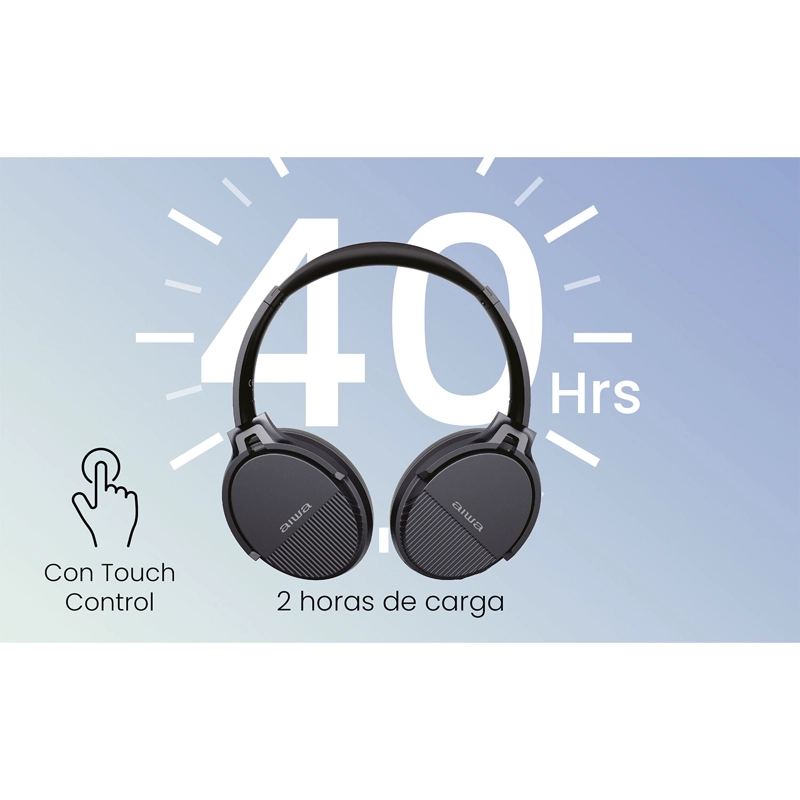 AUDÍFONOS BLUETOOTH AIWA TÁCTIL NOISE CANCELLING AW-ANC2040 - 6