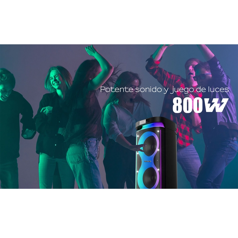 PARLANTE BLUETOOTH PORTATIL AIWA KARAOKE TWS LED AW-POH5D - 11