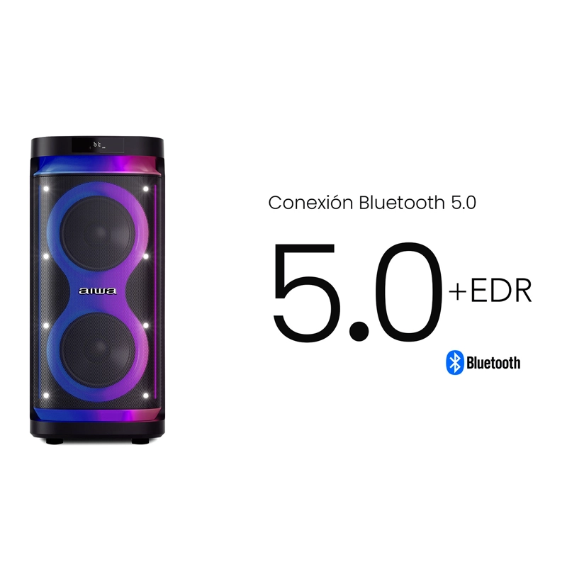 PARLANTE BLUETOOTH PORTATIL AIWA KARAOKE TWS LED AW-POH5D - 12