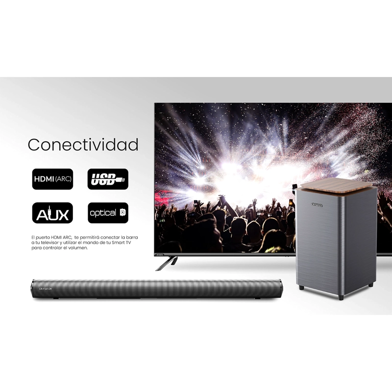 HOME THEATERS SOUNDBAR SUBWOOFER BLUETOOTH AIWA AW-SBH23WW - 5
