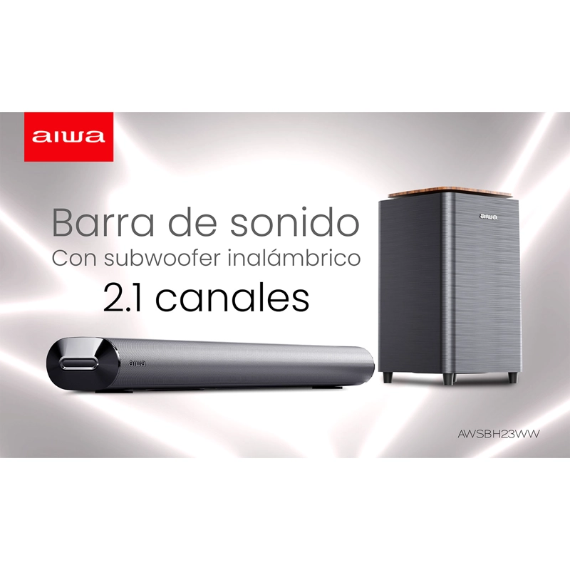HOME THEATERS SOUNDBAR SUBWOOFER BLUETOOTH AIWA AW-SBH23WW - 12