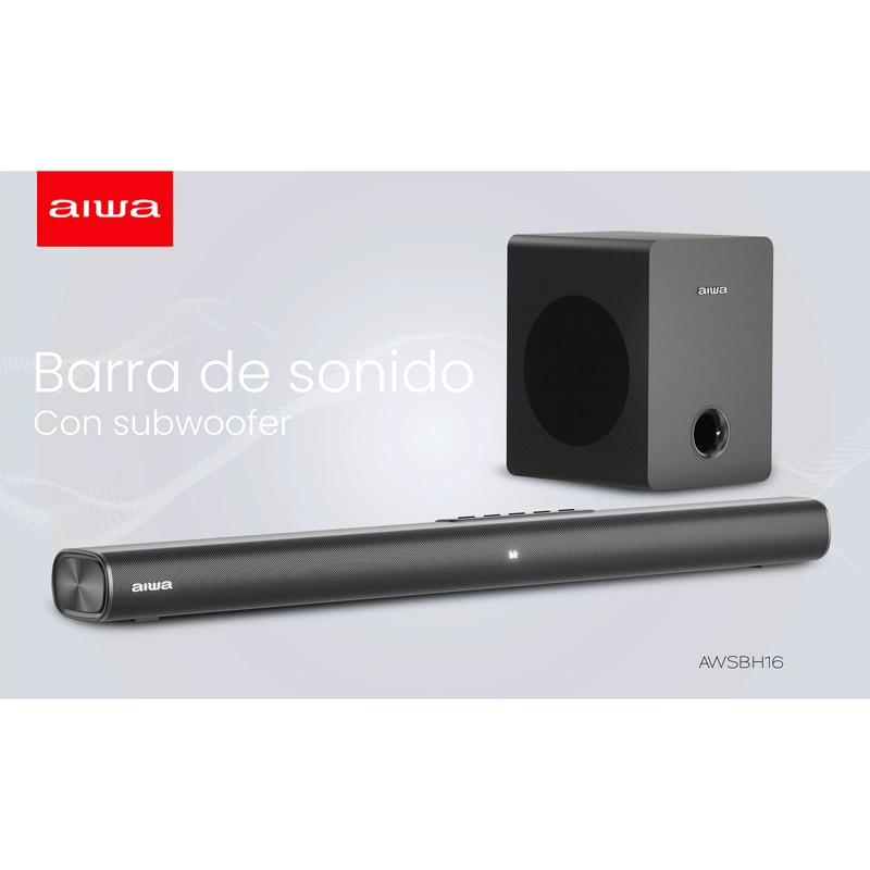 HOME THEATERS SOUNDBAR SUBWOOFER BLUETOOTH AIWA AW-SBH16 - 1