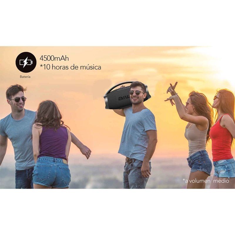 PARLANTE PORTATIL BLUETOOTH AIWA IPX6 CON TWS 130W AW-H51BT - 2