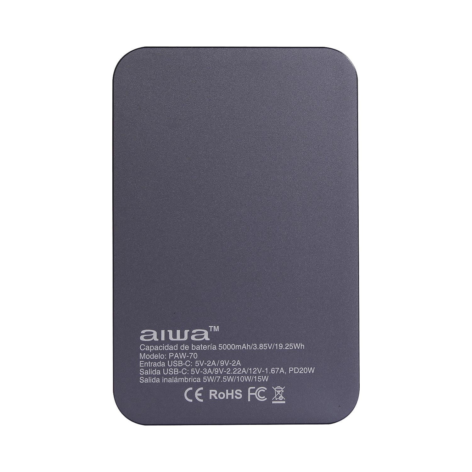 CARGADOR BATERIA EXTERNA PORTATIL MAGNETICA 5000MAH PAW-70 - 4