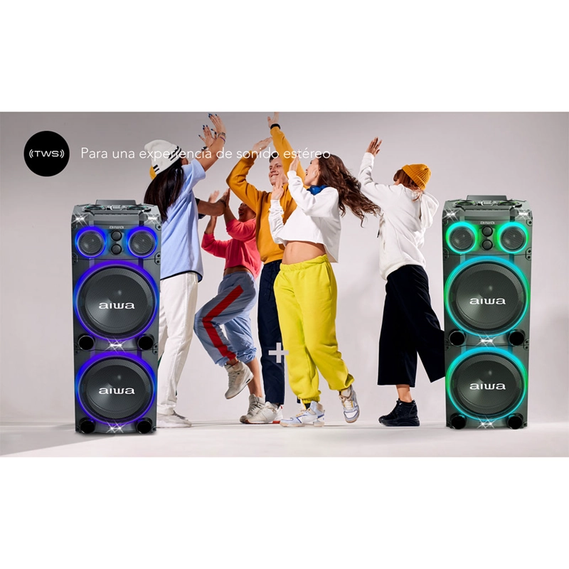 PARLANTE BLUETOOTH TORRE KARAOKE AIWA 4000W TWS AW-POC15 - 7